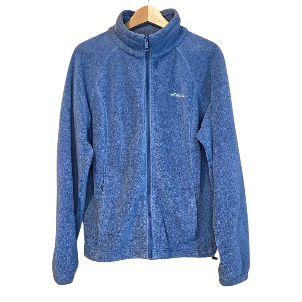 Columbia Women’s Fleece Jacket Full Zip Benton Springs Periwinkle Blue Size XL
